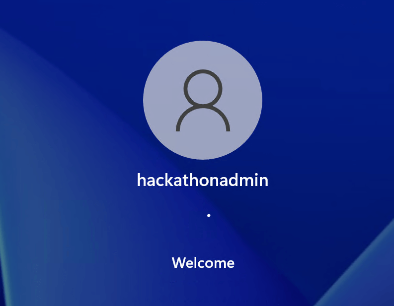 Welcome message after log in with RDP